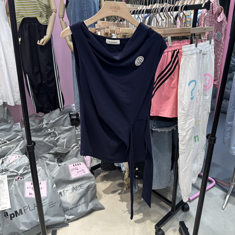 ANNA東大門㊣代購女士新款熱賣真品25春夏休閑時尚吊帶背心ANNA吊帶/背心圖色2