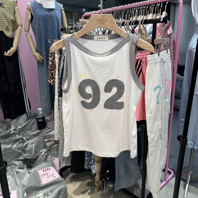 ANNA東大門㊣實拍女裝新品人氣推薦熱賣職業休閑真品吊帶背心ANNA吊帶/背心