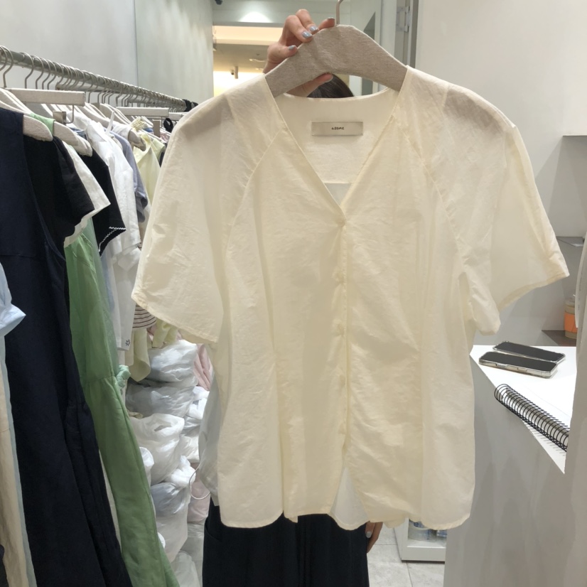 ASOME韓國代購㊣女士新品熱賣25春夏休閑時尚職業襯衫蕾絲衫A.SOME襯衫/蕾絲衫
