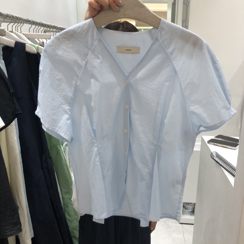 ASOME韓國代購㊣女士新品熱賣25春夏休閑時尚職業襯衫蕾絲衫A.SOME襯衫/蕾絲衫圖色2