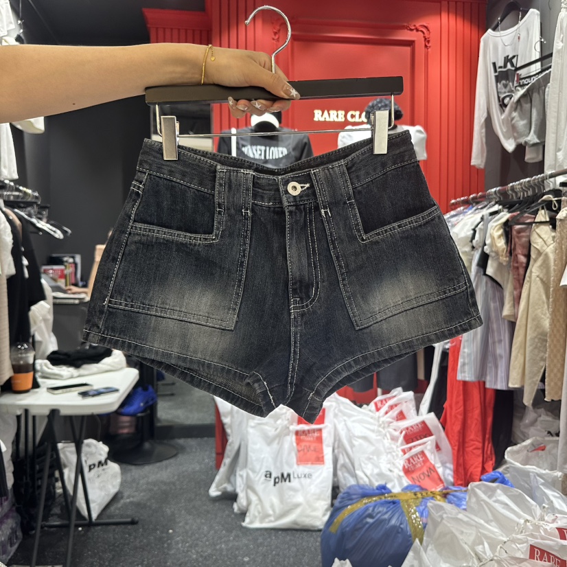 RARE CLOSET東大門㊣直郵女裝新品時尚熱賣休閑真品短褲短款RARE CLOSET短褲圖色1