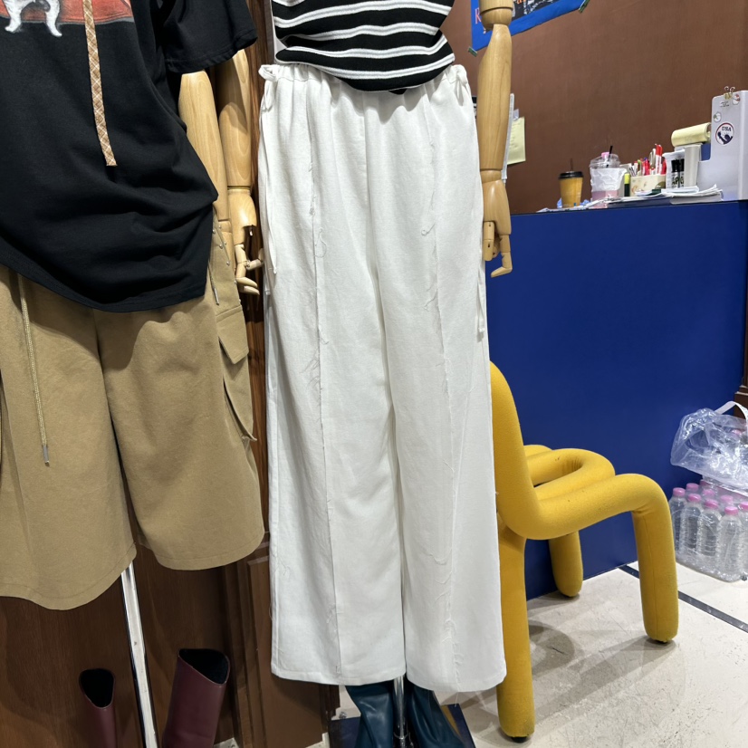 AMOUR韓國直郵㊣女裝新品人氣25春夏職業真品休閑褲斜紋布亞麻AMOUR休閑褲
