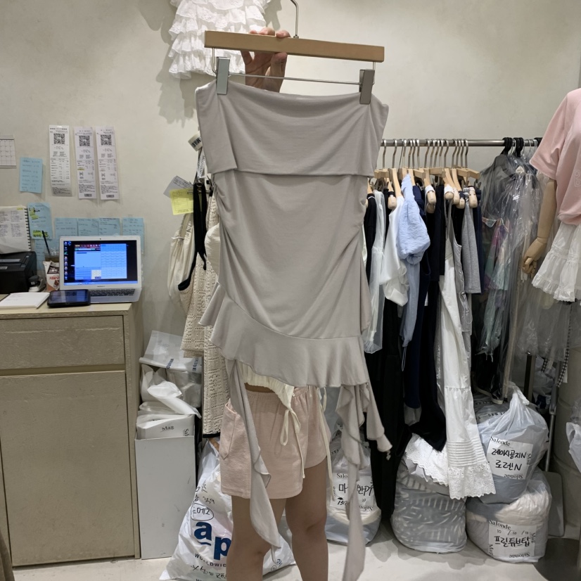 SALONDEMAG東大門㊣直郵女裝新款休閑熱賣時尚吊帶背心荷葉邊SALONDEMAG吊帶/背心