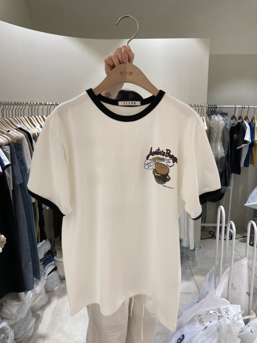 FLEUR-P東大門㊣直郵女裝新款25春夏職業人氣熱賣時尚真品T恤FLEURT恤圖色2