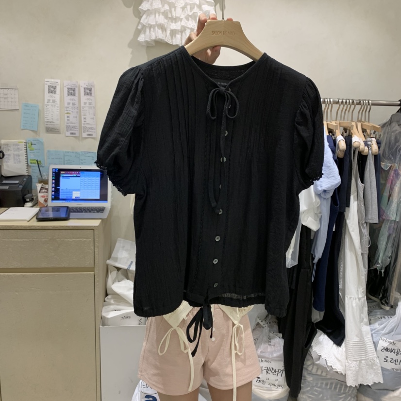 SALONDEMAG東大門㊣代購女士新品25春夏真品人氣襯衫蕾絲衫SALONDEMAG襯衫/蕾絲衫圖色2