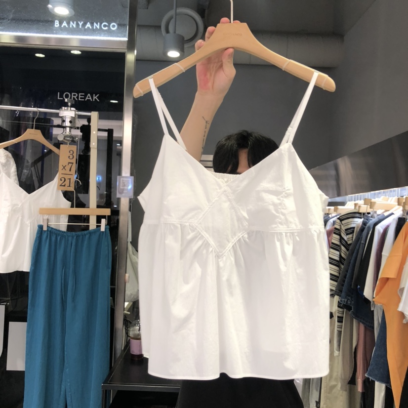 BANY ANCO韓國直郵㊣女裝新品時尚熱賣休閑人氣25春夏吊帶背心BANY ANCO吊帶/背心