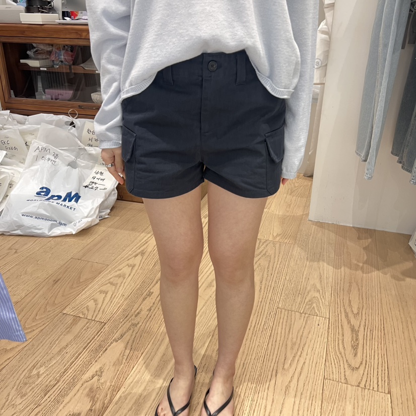 OURIN韓國直郵㊣女裝新品推薦25春夏時尚真品人氣休閑短褲工裝OURIN短褲圖色3