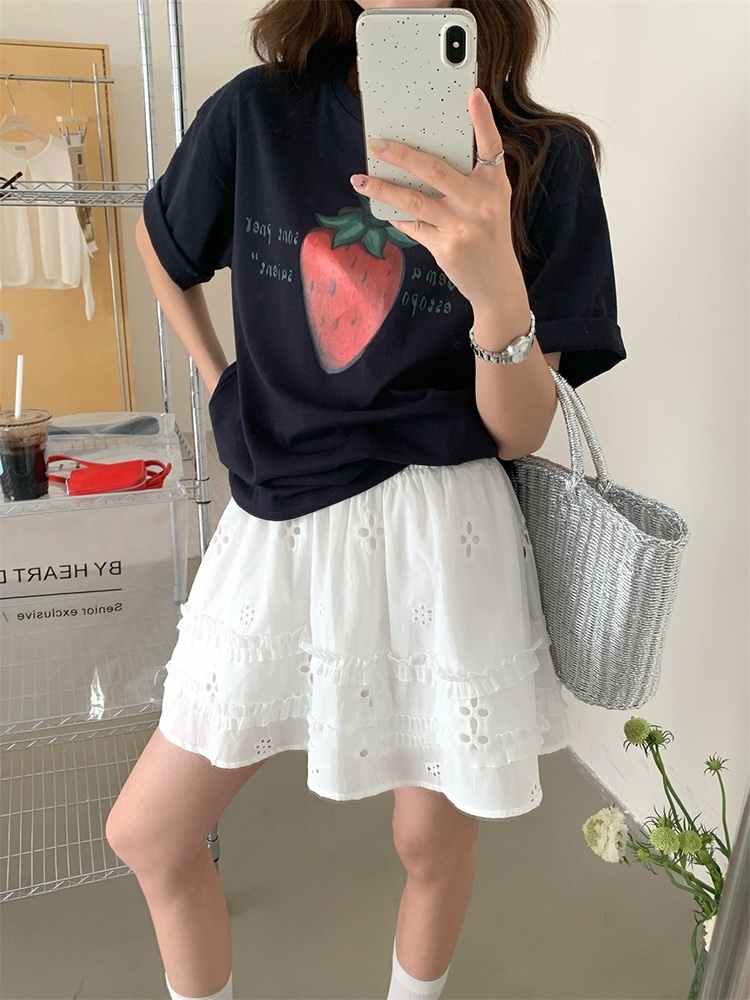 STRAWBERRY東大門㊣實拍女士新款25春夏人氣休閑推薦真品短裙STRAWBERRY短裙