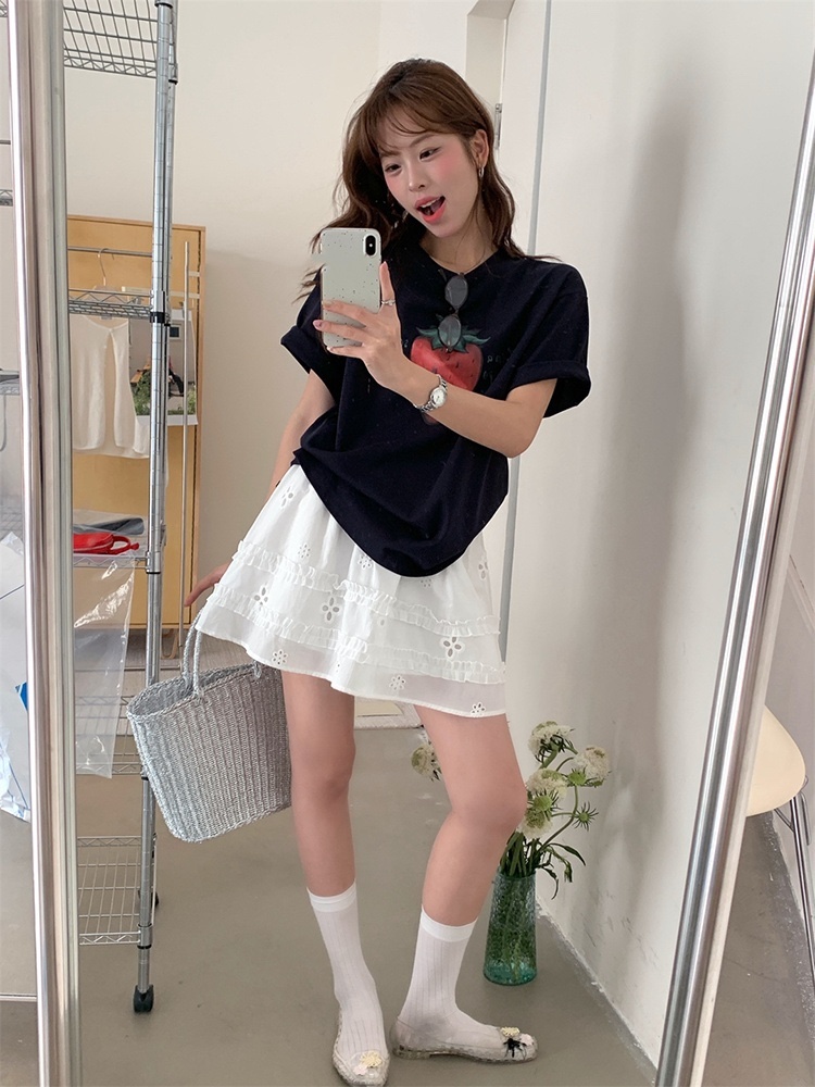 STRAWBERRY東大門㊣實拍女士新款25春夏人氣休閑推薦真品短裙STRAWBERRY短裙