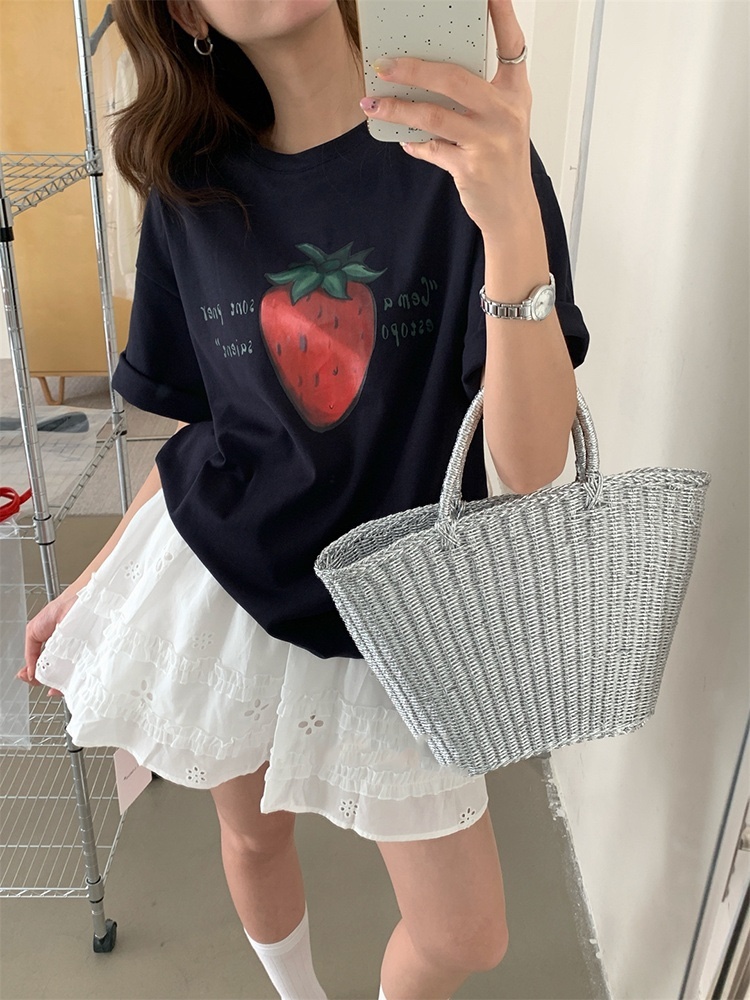 STRAWBERRY東大門㊣實拍女士新款25春夏人氣休閑推薦真品短裙STRAWBERRY短裙