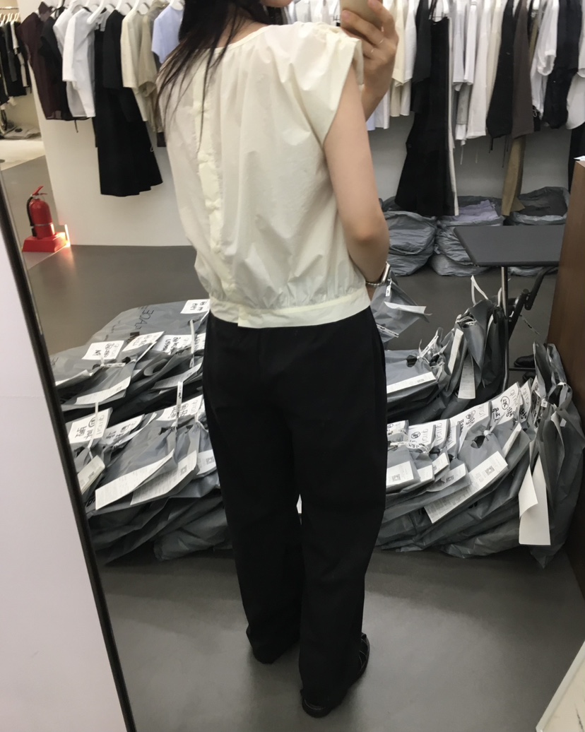 HEMP-P韓國代購㊣女裝新品職業休閑25春夏真品襯衫蕾絲衫紐扣hemp襯衫/蕾絲衫