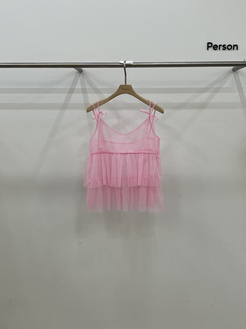 PERSON韓國代購㊣女裝新款熱賣25春夏職業人氣吊帶背心可愛的PERSON吊帶/背心圖色3