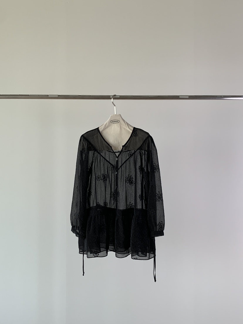 ONE MONE韓國直郵㊣女士新品休閑25春夏熱賣時尚襯衫蕾絲衫ONE MONE襯衫/蕾絲衫圖色2