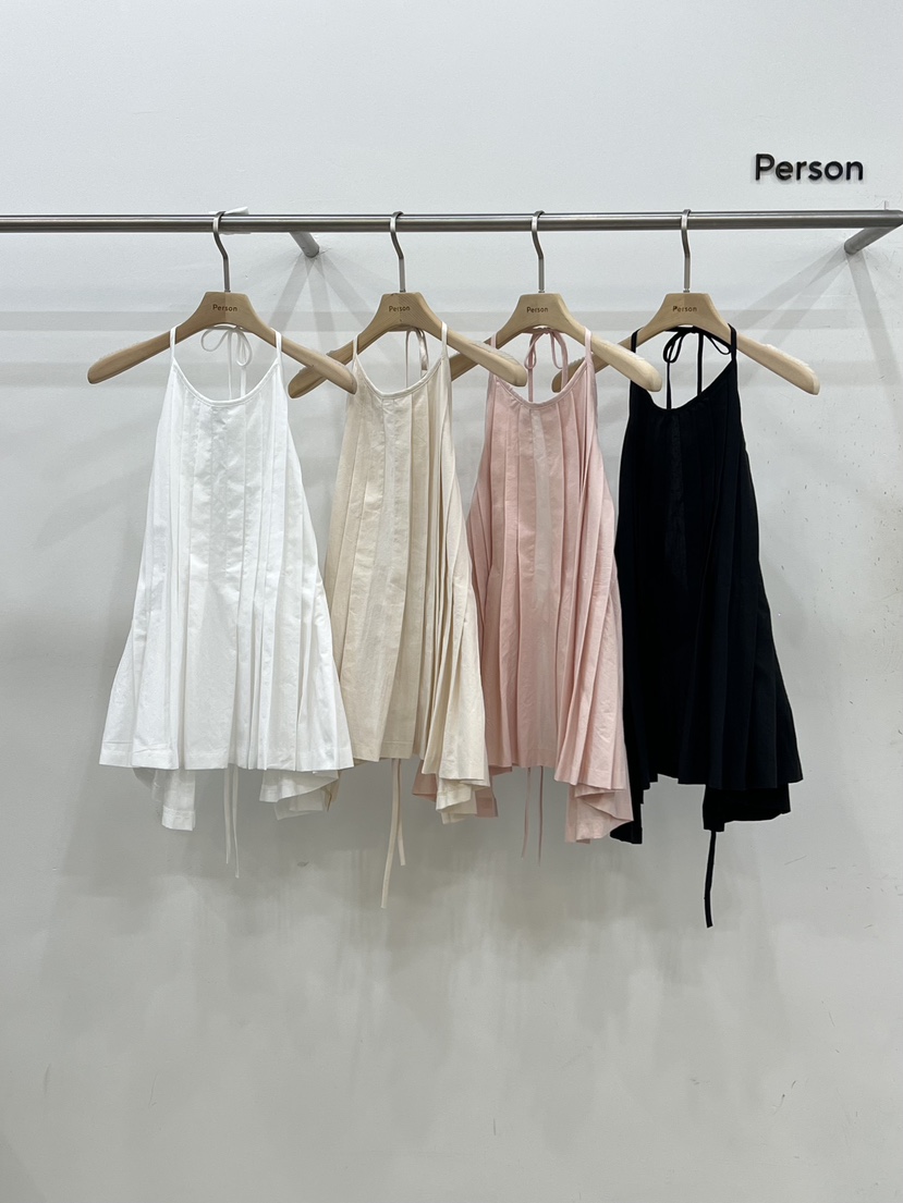 PERSON韓國代購㊣女裝新品25春夏推薦職業熱賣休閑吊帶背心PERSON吊帶/背心