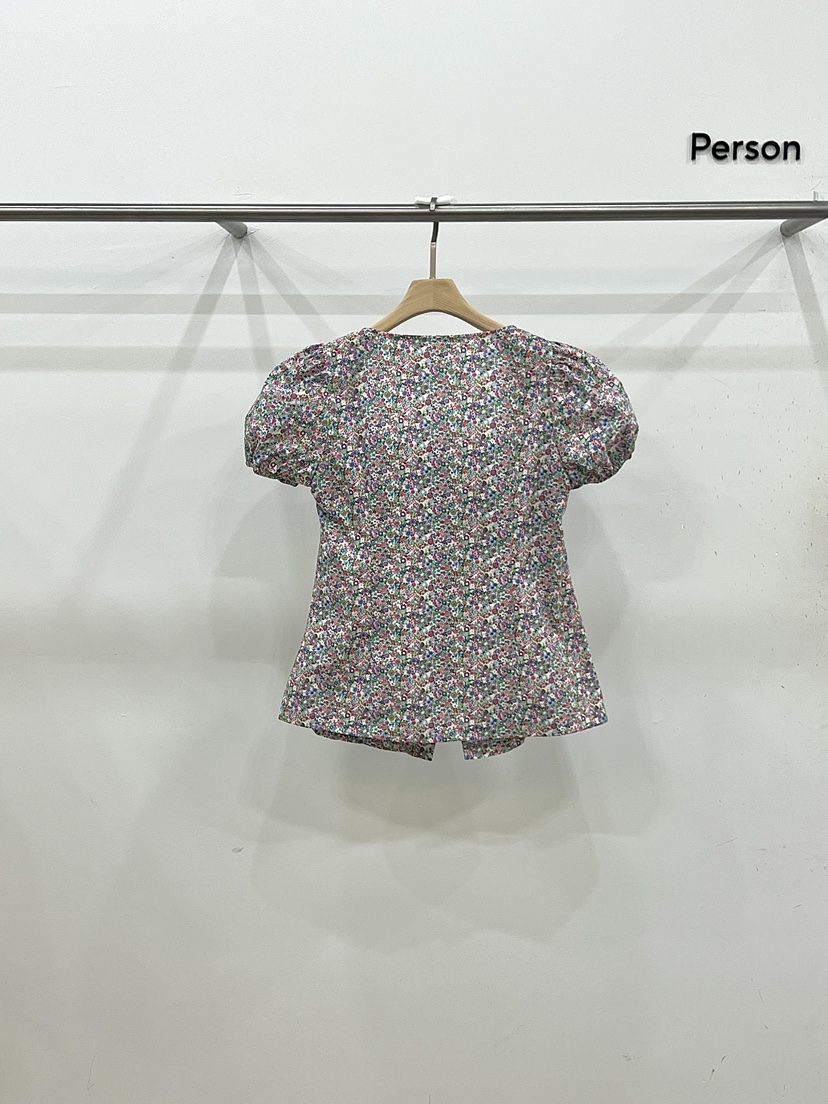 PERSON韓國直郵㊣女裝新款25春夏休閑真品時尚職業襯衫蕾絲衫PERSON襯衫/蕾絲衫