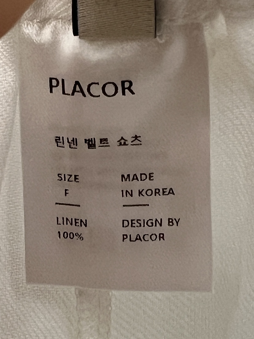 REGULARLY/PLACOR韓國代購㊣女士新款推薦短褲含腰繩腰帶亞麻REGULARLY/PLACOR短褲