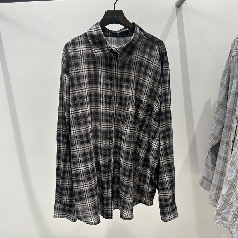 JANE BIRKIN東大門㊣實拍女裝新款真品時尚襯衫蕾絲衫格紋JANE BIRKIN設計師品牌襯衫/蕾絲衫圖色2