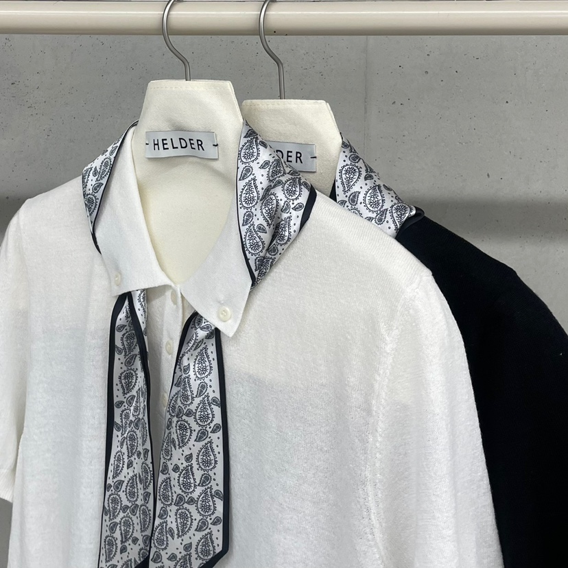 HELDER-P東大門㊣代購女士新品真品25春夏套裝含圍巾兩件套亞麻HELDER套裝