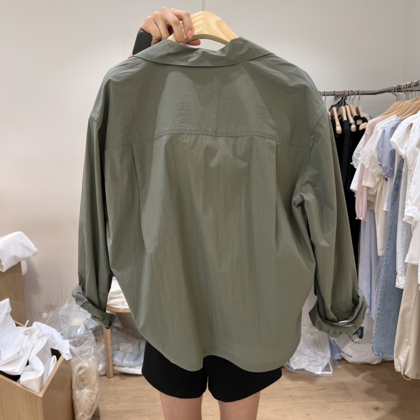 FOREST東大門㊣代購女士新款真品推薦人氣25春夏襯衫蕾絲衫口袋FOREST襯衫/蕾絲衫