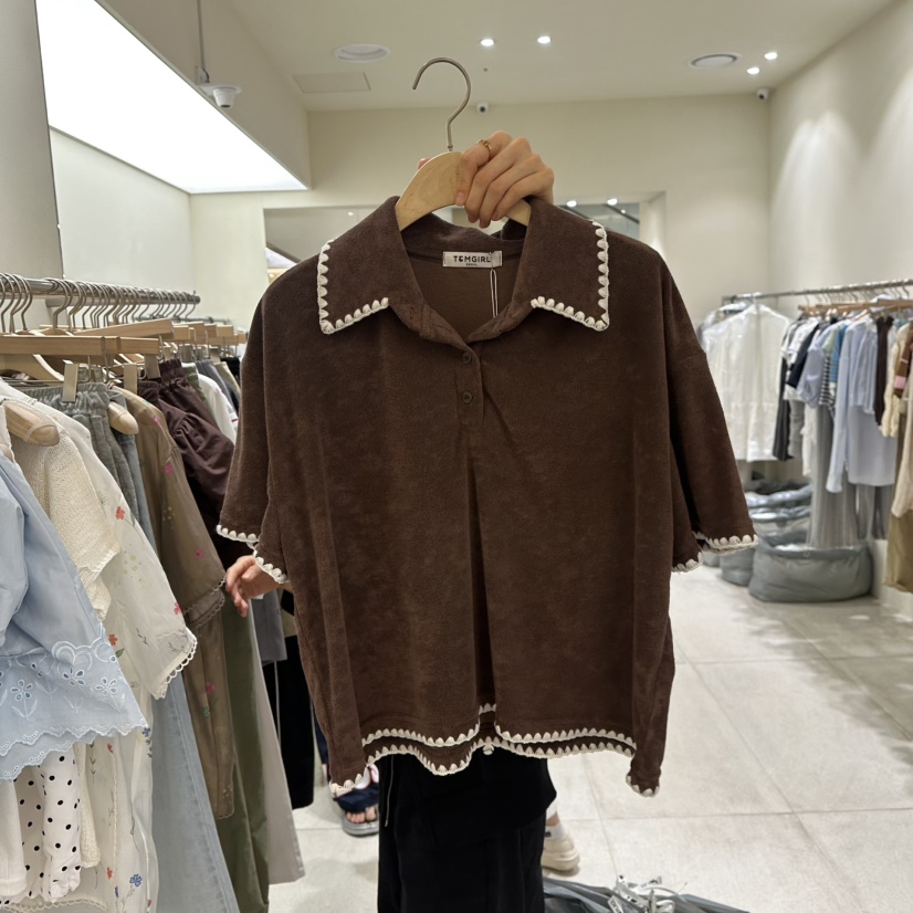 TOMGIRL韓國代購㊣女士新品熱賣25春夏時尚職業真品休閑T恤TOMGIRLT恤圖色2