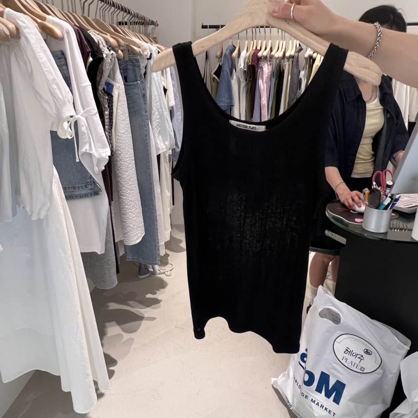 PLATE東大門㊣代購女士新款真品25春夏人氣職業推薦吊帶背心PLATE吊帶/背心圖色4