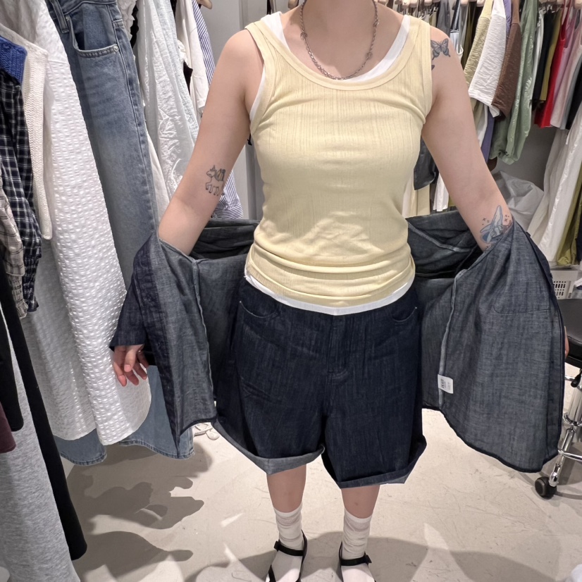 PLATE東大門㊣代購女士新款真品25春夏人氣職業推薦吊帶背心PLATE吊帶/背心圖色5