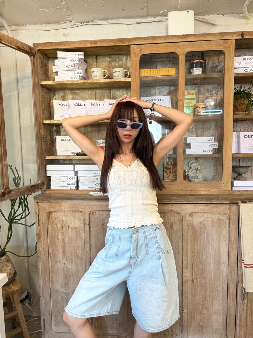 LUMIPLE韓國代購㊣女裝新品25春夏真品推薦職業熱賣吊帶背心LUMIPLE吊帶/背心