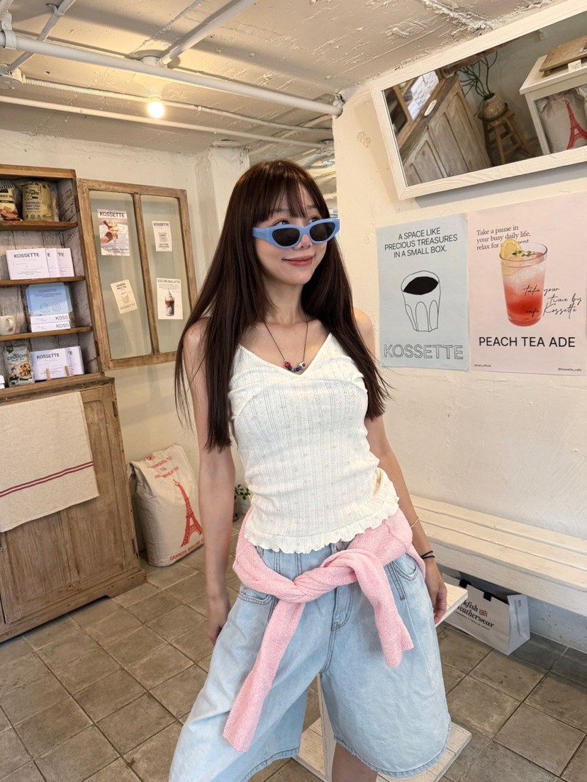 LUMIPLE韓國代購㊣女裝新品25春夏真品推薦職業熱賣吊帶背心LUMIPLE吊帶/背心