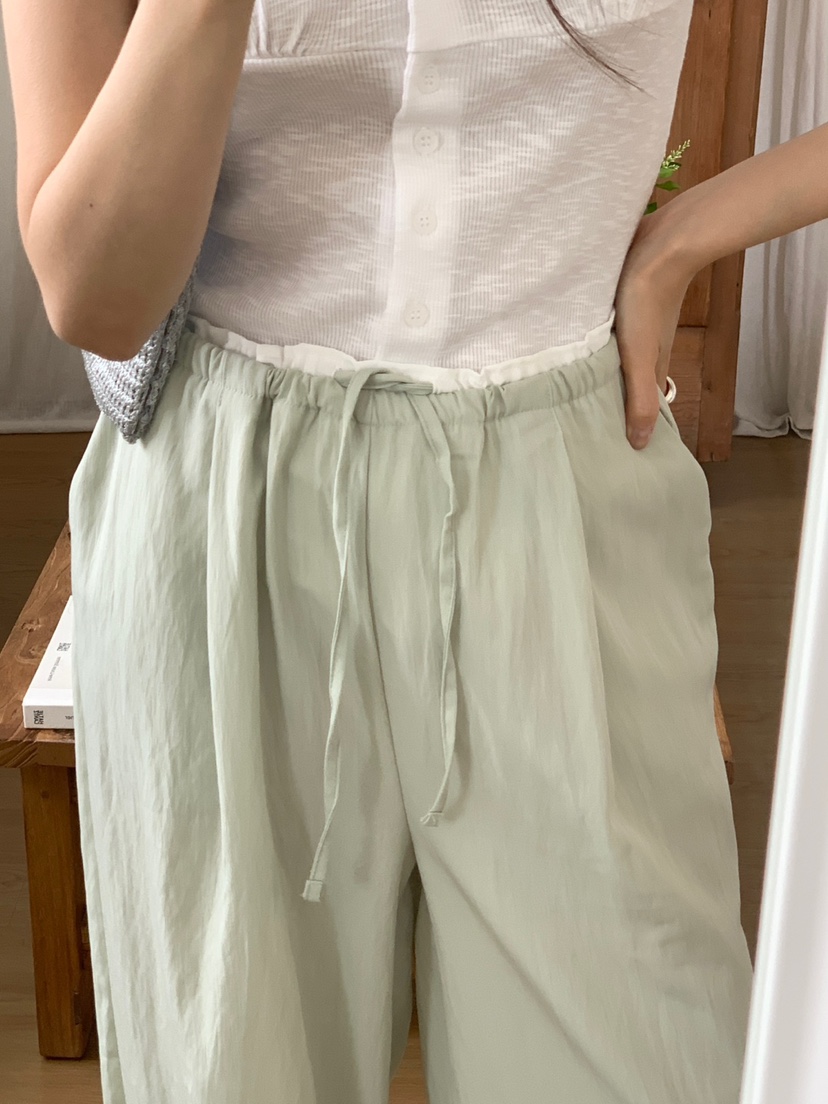 FRILL-T韓國代購㊣女士新款真品推薦時尚熱賣25春夏休閑褲FRILL-T休閑褲