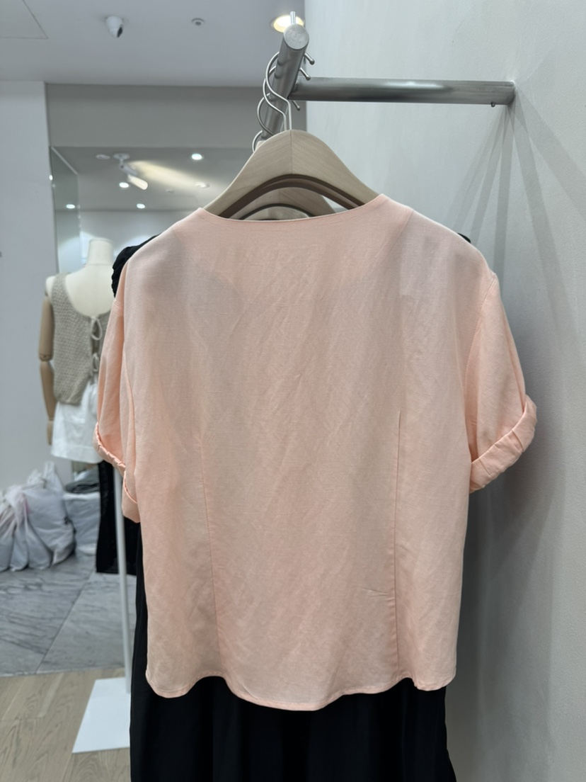 NOTHING東大門㊣代購女士新品25春夏時尚襯衫蕾絲衫亞麻布打折NOTHING襯衫/蕾絲衫