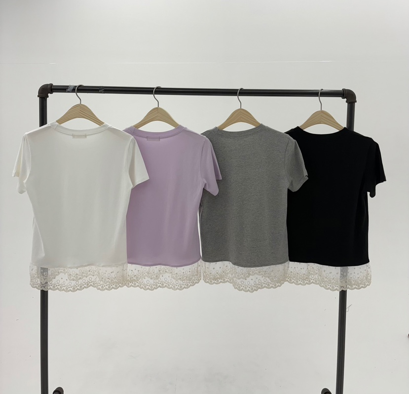 JMIND韓國直郵㊣女士新品25春夏人氣熱賣真品T恤莫代爾蕾絲JMINDT恤