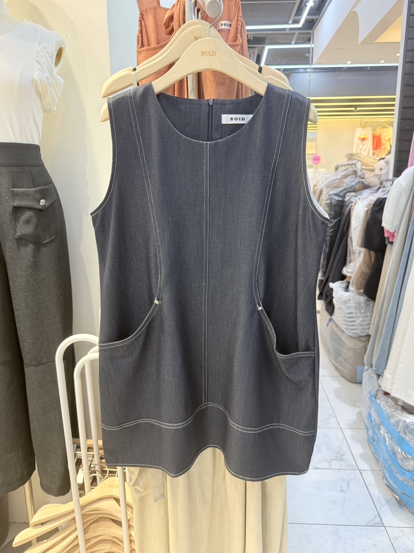 BOLD東大門㊣代購女士新品25春夏時尚熱賣人氣真品休閑連衣裙BOLD連衣裙圖色2
