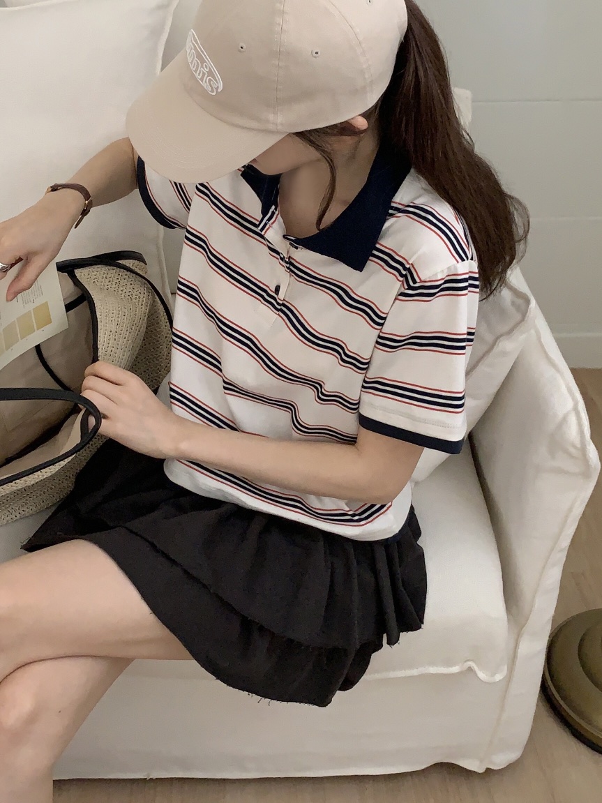 FORMSTUDIO韓國直郵㊣女裝新品25春夏推薦人氣休閑時尚T恤短款FORMSTUDIOT恤