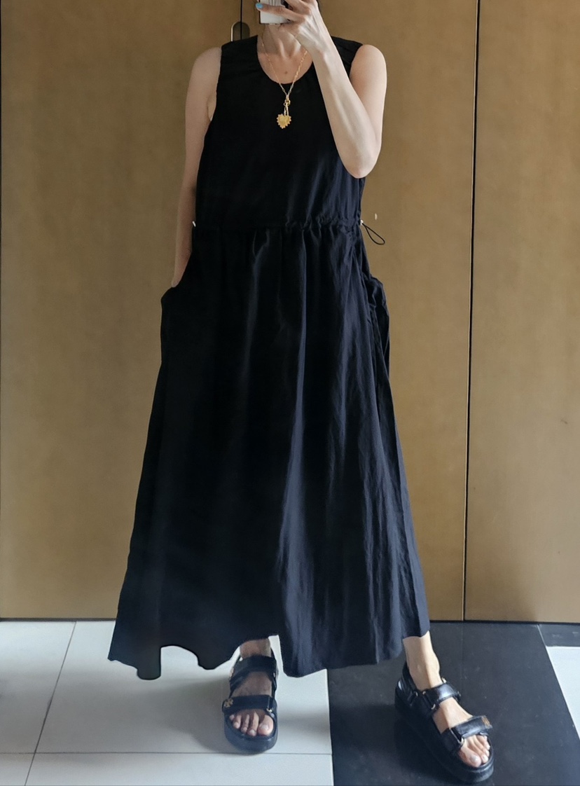 NEOUL韓國直郵㊣女士新品25春夏休閑推薦職業真品時尚連衣裙NEOUL/ahin雙領標簽連衣裙