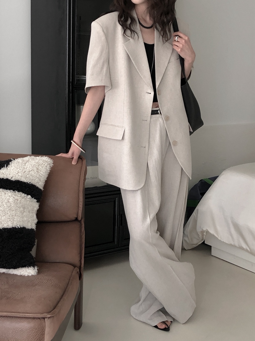 LE BUTTER韓國代購㊣女裝新品人氣真品25春夏推薦夾克亞麻布LE BUTTER夾克