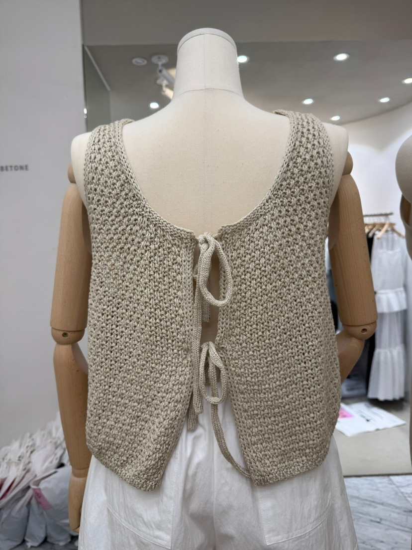 NOTHING東大門㊣直郵女士新品推薦真品職業25春夏馬甲兩面穿亞麻NOTHING馬甲