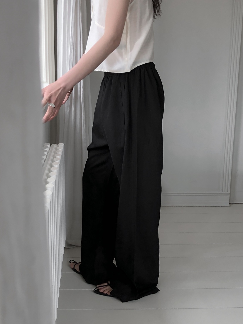 LE BUTTER韓國直郵㊣女裝新款25春夏推薦人氣休閑褲亞麻布LE BUTTER休閑褲