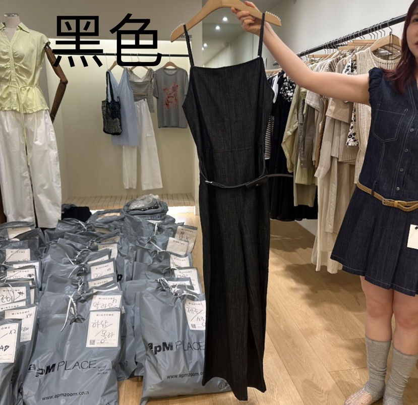 WINSOME東大門㊣代購女士新品25春夏時尚真品推薦連體褲含腰帶WINSOME連體褲圖色2