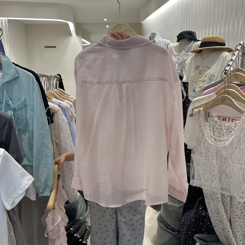 MIMME東大門㊣直郵女士新品職業推薦時尚25春夏真品襯衫蕾絲衫MIMME襯衫/蕾絲衫