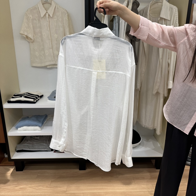 MUYBIEN東大門㊣代購女裝新品熱賣時尚25春夏職業襯衫蕾絲衫MUYBIEN襯衫/蕾絲衫