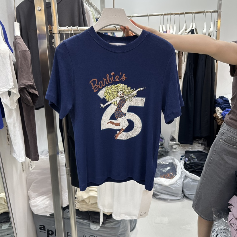 VISUAL SPACE東大門㊣直郵女裝新品時尚休閑職業熱賣人氣T恤VISUAL SPACET恤圖色3