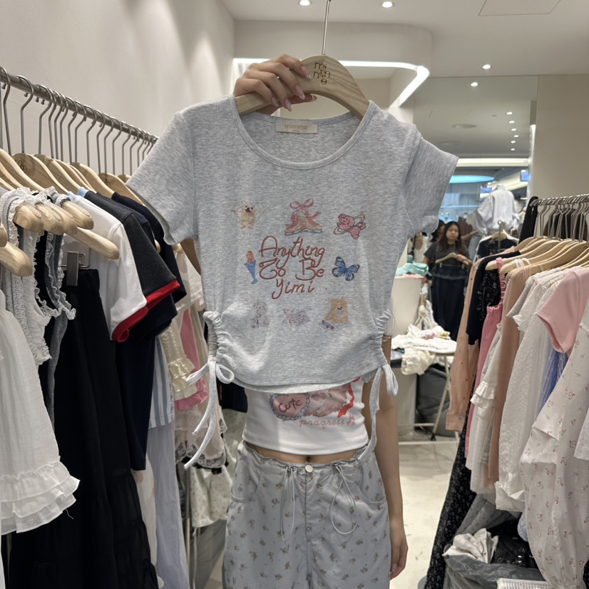 MIMME韓國直郵㊣女裝新款時尚真品推薦25春夏熱賣休閑人氣T恤MIMMET恤圖色2
