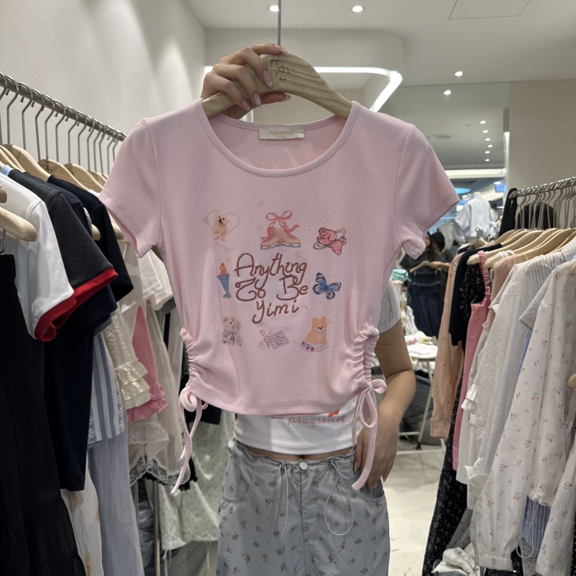 MIMME韓國直郵㊣女裝新款時尚真品推薦25春夏熱賣休閑人氣T恤MIMMET恤圖色3
