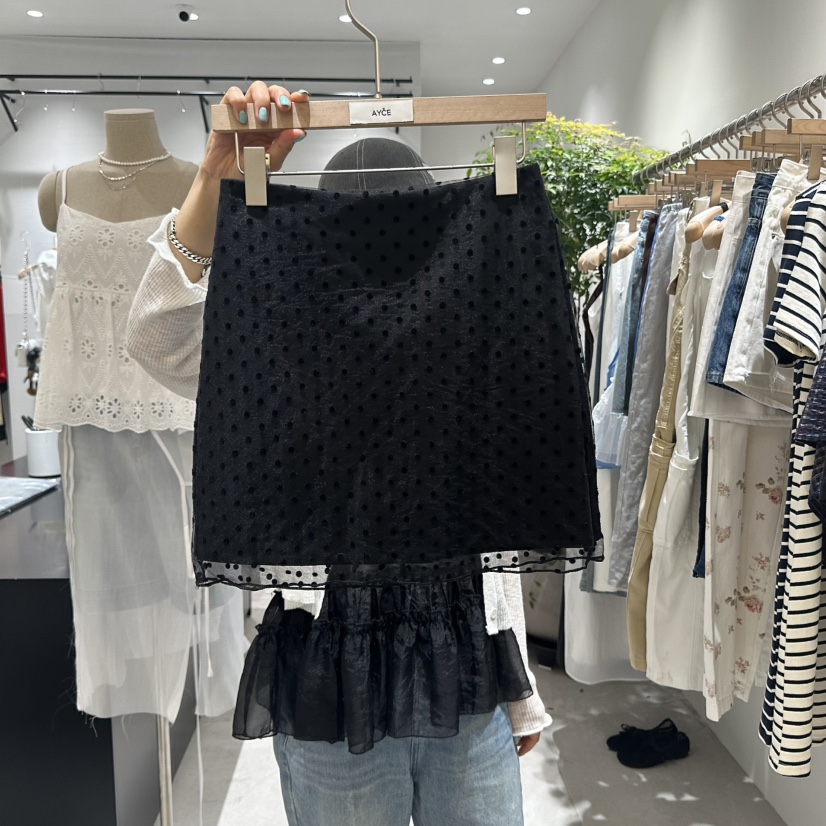 AYCE韓國代購㊣女士新款25春夏休閑時尚真品職業推薦熱賣短裙101SHOWROOM/AYCE短裙圖色2