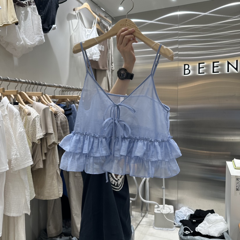 BEENS東大門㊣直郵女裝新款熱賣職業時尚推薦休閑25春夏吊帶背心BEENS吊帶/背心圖色2