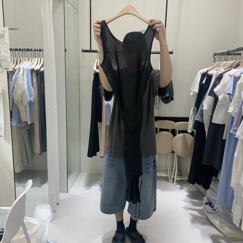 YUNBAL東大門㊣直郵女士新品人氣真品時尚職業休閑連衣裙透明YUNBAL連衣裙