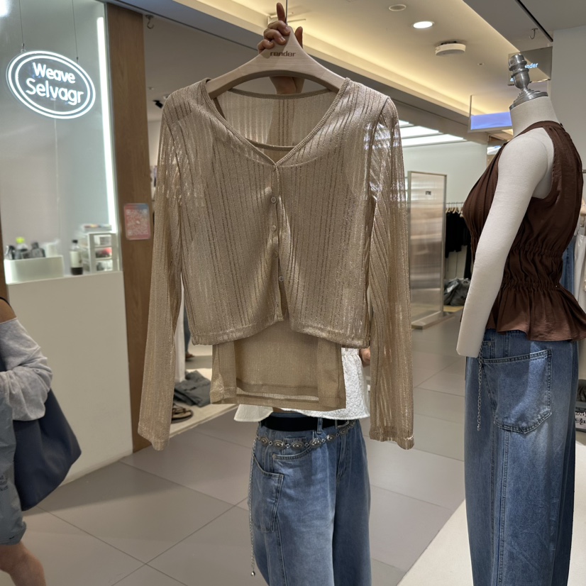 RENDER韓國代購㊣女士新品時尚25春夏人氣熱賣套裝套裝開衫RENDER套裝