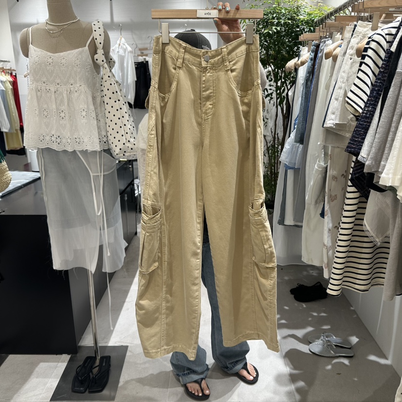 AYCE韓國直郵㊣女士新款25春夏時尚人氣真品推薦休閑褲口袋101SHOWROOM/AYCE休閑褲圖色2
