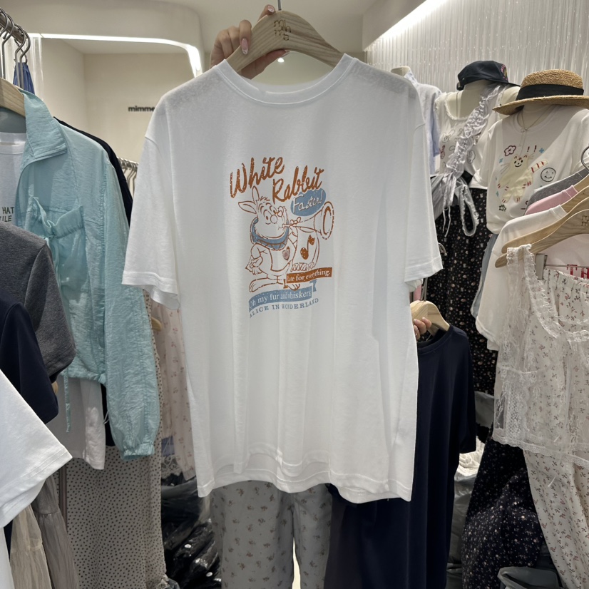 MIMME韓國代購㊣女裝新品休閑人氣推薦時尚熱賣25春夏T恤兔子MIMMET恤