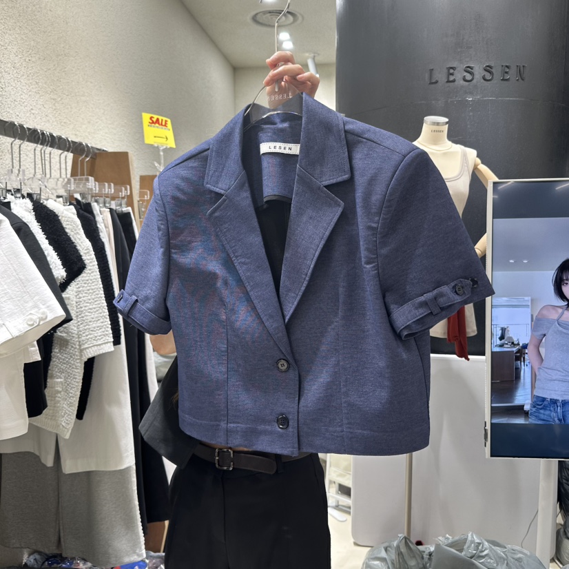 LESSEN東大門㊣實拍女士新品25春夏休閑推薦熱賣人氣時尚夾克LESSEN夾克圖色2